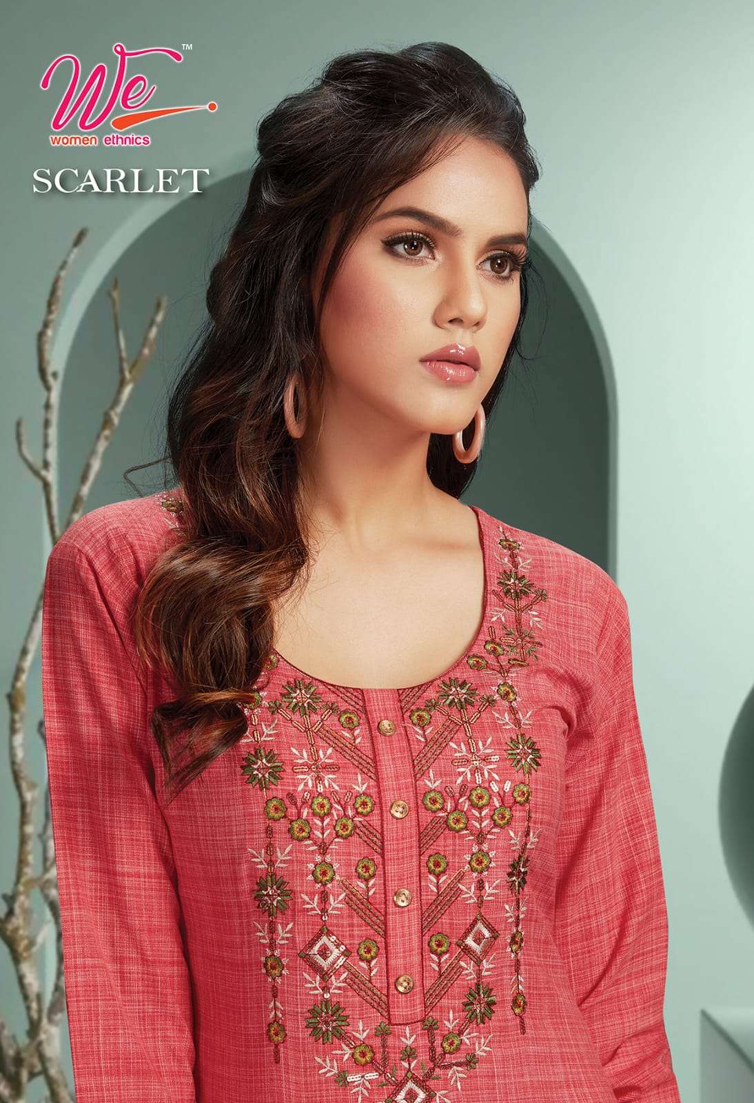 Scarlet By We Women Designer Party Wear Straight Cut Wholesale Supplier Online Lowest Price Cheapest Kurtis Catalog