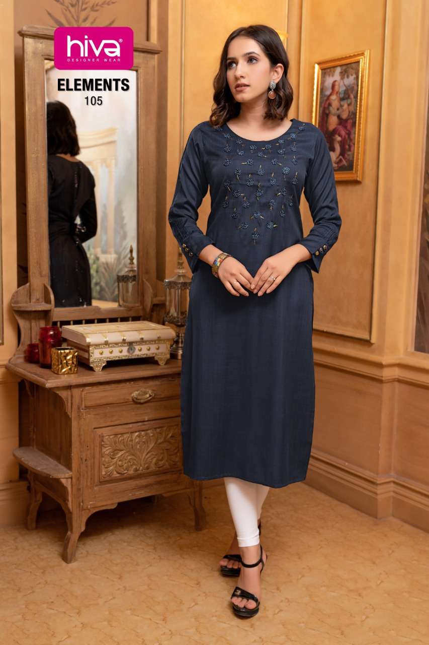 Elements By Hiva Kurtis Premium Designer Party Wear Collection Wholesale Supplier Online Lowest Price Kurtis Catalog
