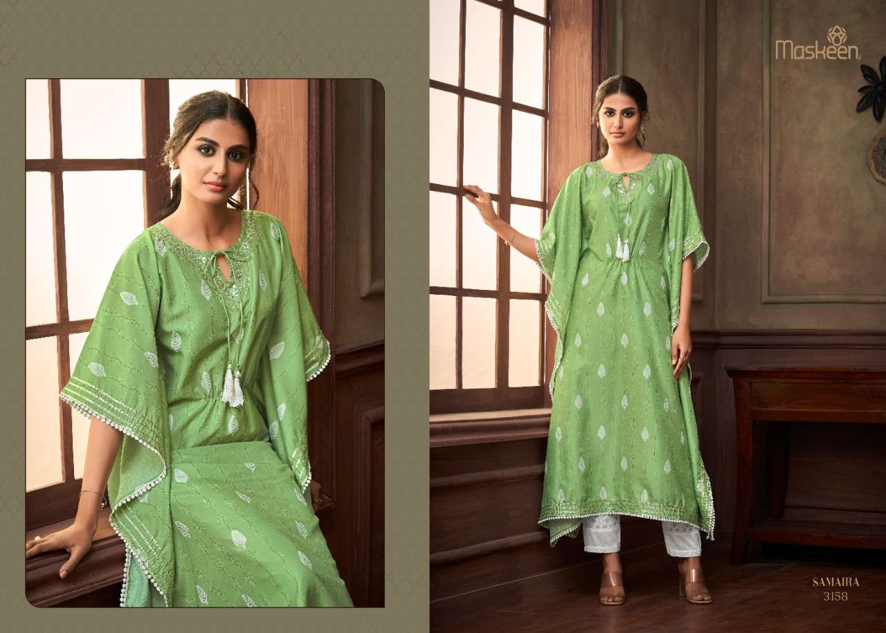 Samaira By Maskeenji Designer Party Wear Collection Wholesale Supplier Online Lowest Price Cheapest Kurtis With Pant Catalog