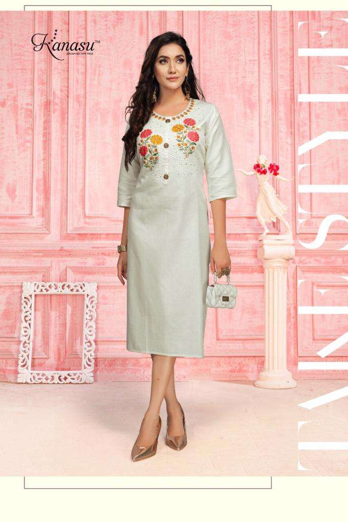 Love By Kanasu Kurtis Latest Designer Jam Cotton Straight Cut Designer Kurtis Wholesale Supplier Online Catalog