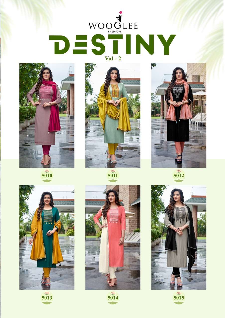 Destiny Vol 2 Wooglee Mittoo Kurtis Premium Designer Party Wear Collection Lowest Price Kurtis Pant Dupatta Catalog Wholesale price