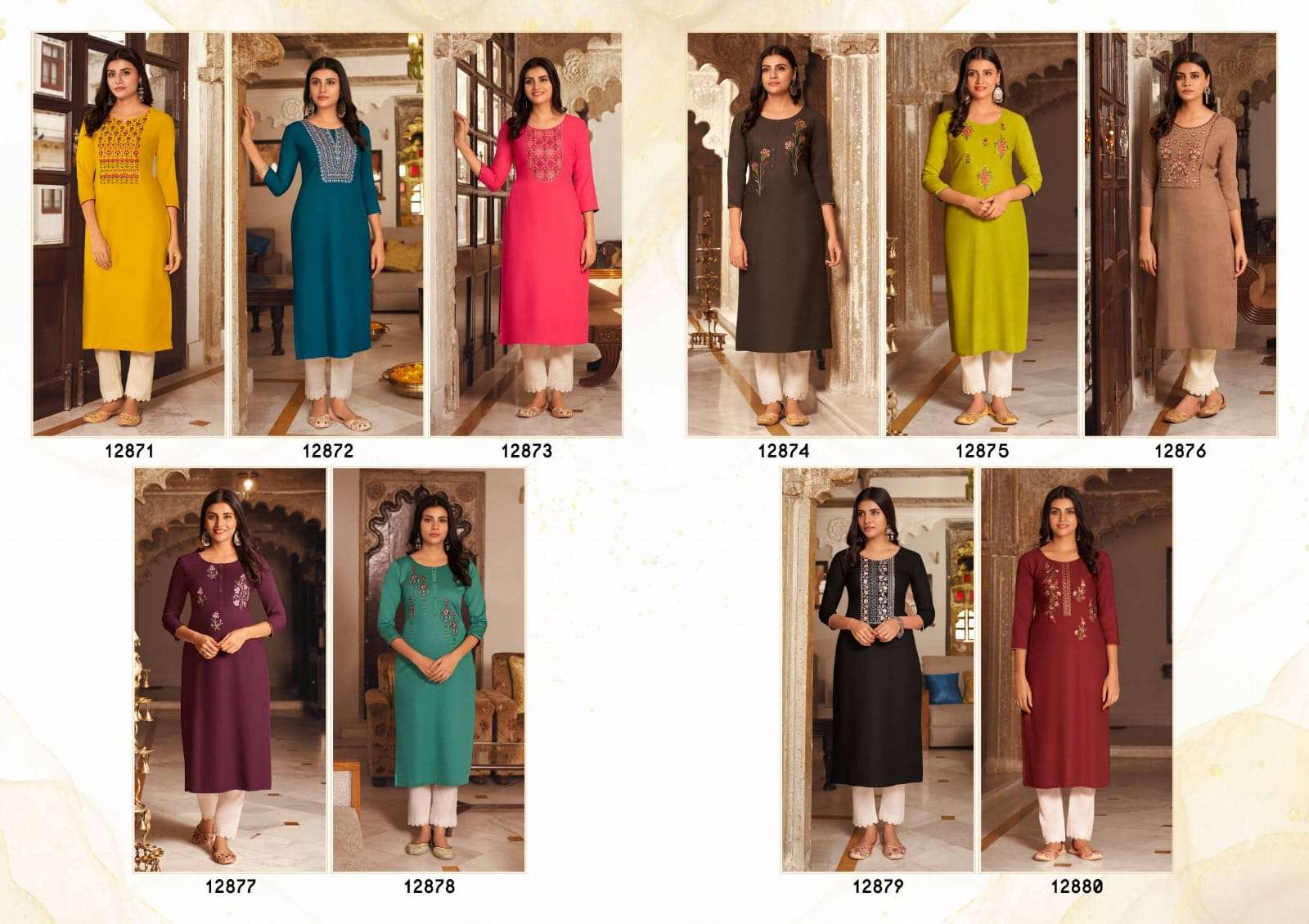 Lily Vol 21 Kalaroop Rayon Latest Collection Regulars Wear Lowest Price Kurtis Wholesale Price