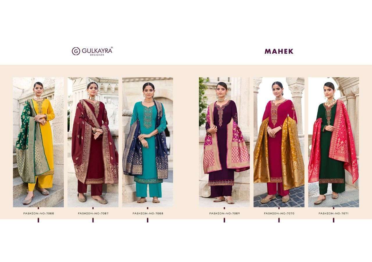 Mahek Gulkayra Premium Designer Party Wear Collection Latest Festival Salwar Suit Catalog Wholesale Price