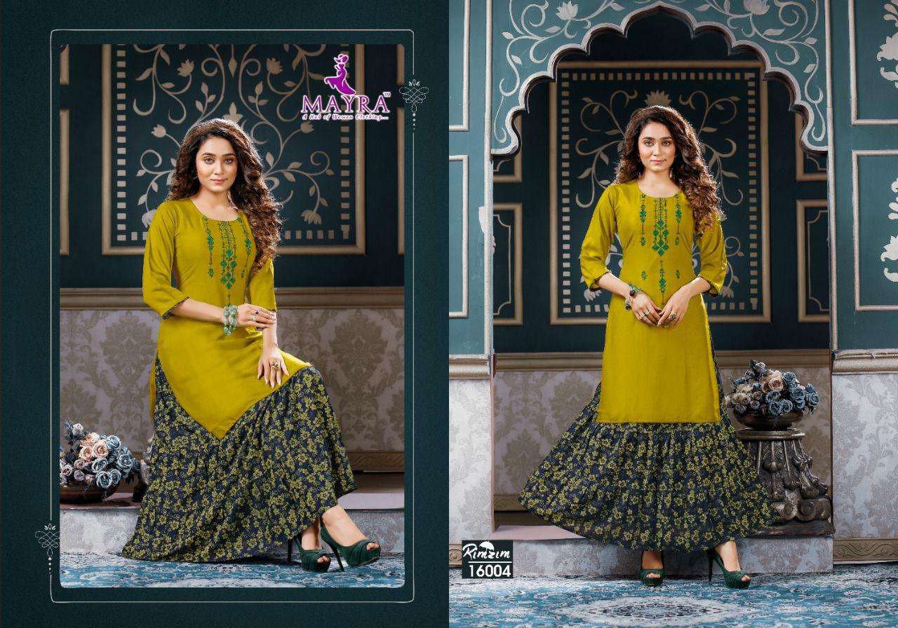 Rim Zim Mayra Latest Designer Gowns Collection Kurtis Lowest Price Wholesale