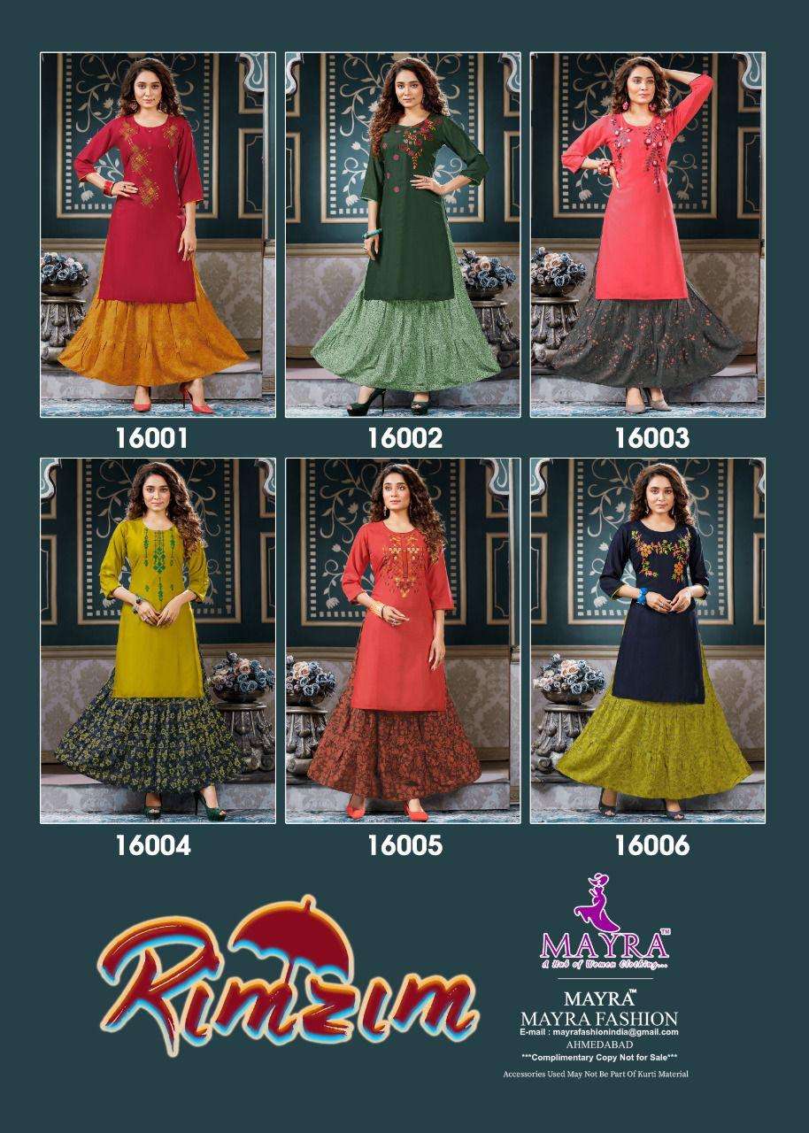 Rim Zim Mayra Latest Designer Gowns Collection Kurtis Lowest Price Wholesale