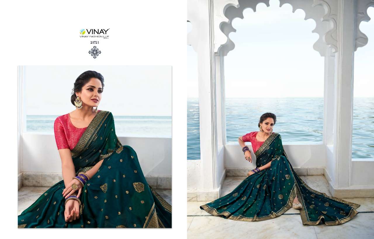 Hanshika Vinay Fashion Premium Marriage Function Collection Wholesale Price Sarees Set