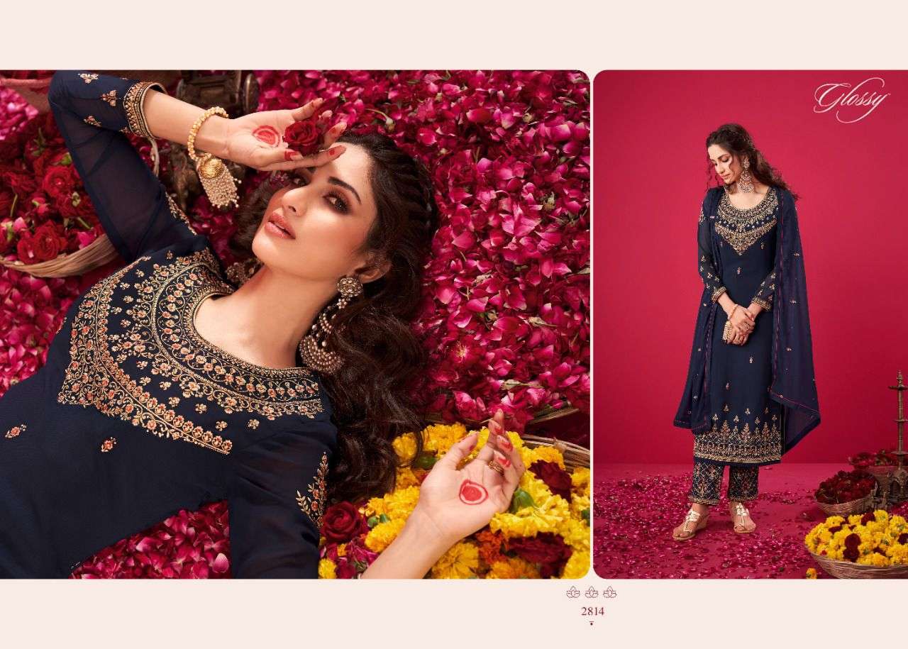 Nakkash Glossy Premium Designer Party Wear Collection Wholesale Price Salwar Suit Set