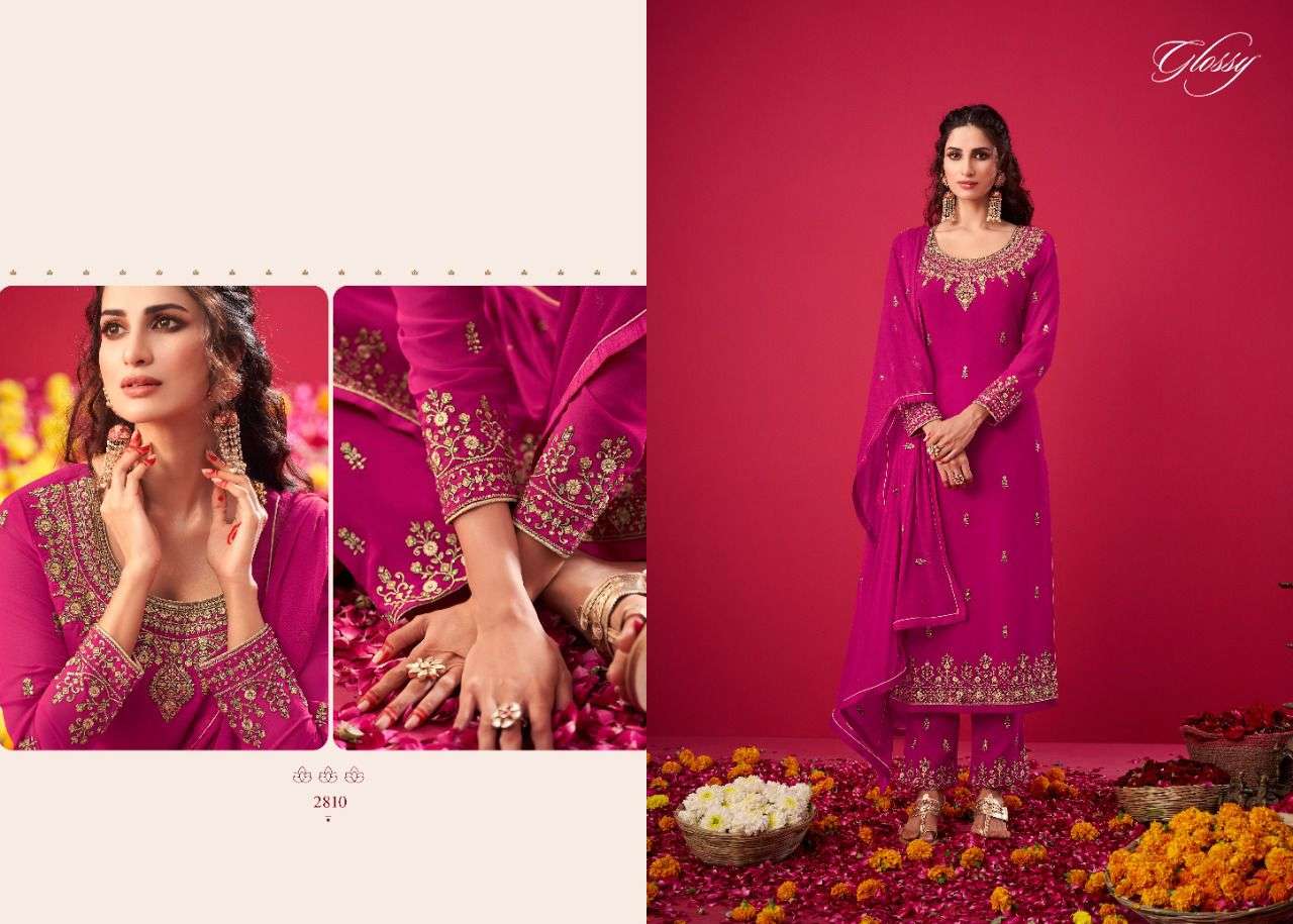 Nakkash Glossy Premium Designer Party Wear Collection Wholesale Price Salwar Suit Set
