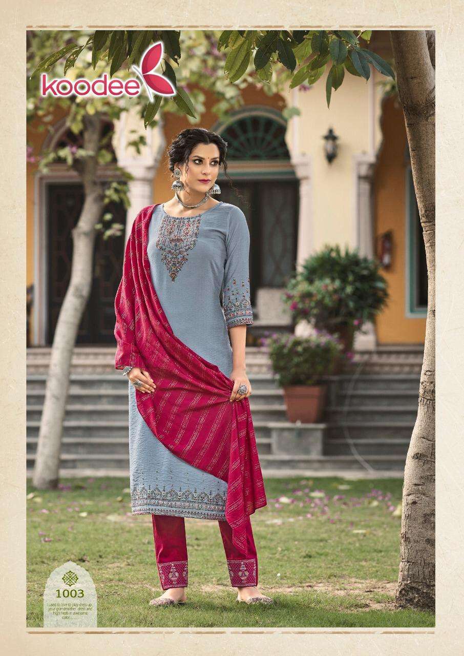 Riza Vol 1 Koodee Fashion Premium Viscose Dobby Latest Collection Wholesale Price Kurtis Set