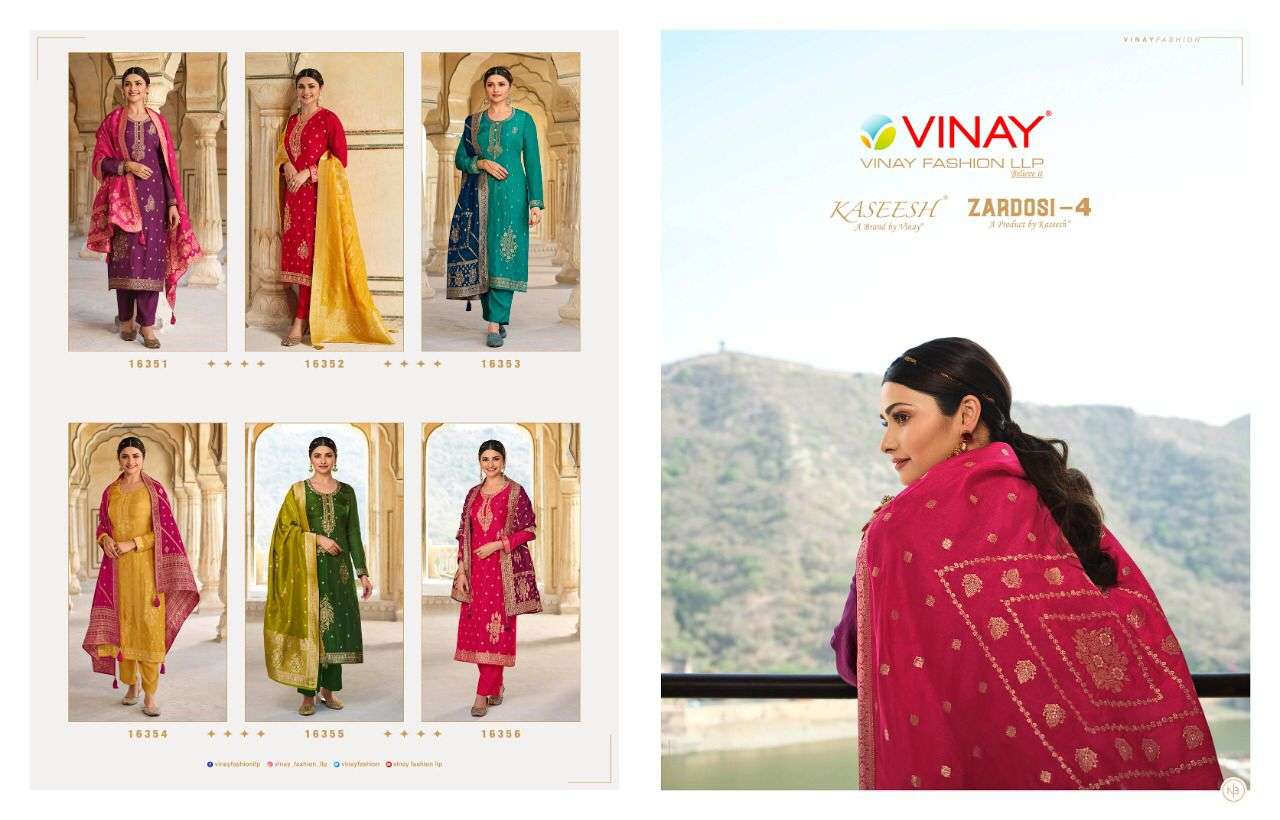 Zardosi Vol 4 Vinay Fashion Prachi Desai Premium Designer Latest Collection Lowest Price Salwar Suit Wholesale Price