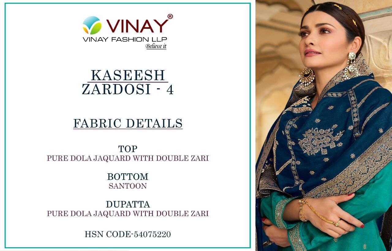 Zardosi Vol 4 Vinay Fashion Prachi Desai Premium Designer Latest Collection Lowest Price Salwar Suit Wholesale Price