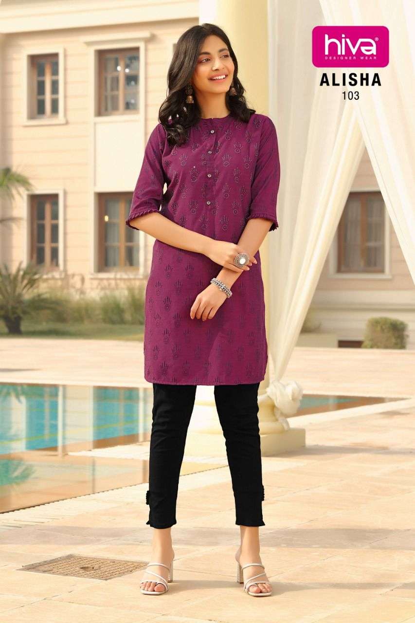 Alisha By Hiva Wholesale Online Silk Lowest Price Tunic Kurtis Set