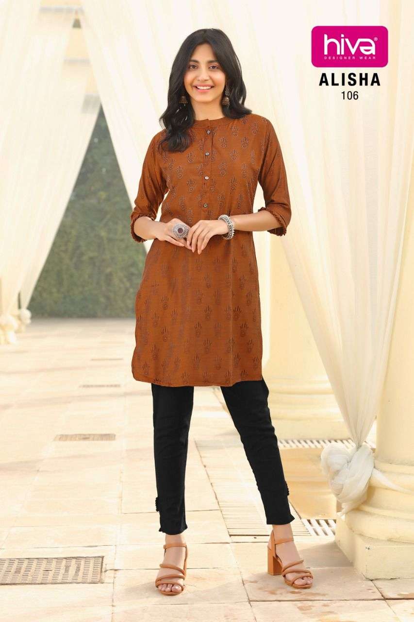Alisha By Hiva Wholesale Online Silk Lowest Price Tunic Kurtis Set