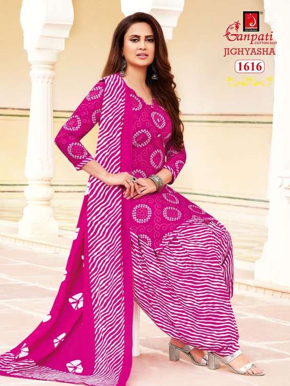 Ganpati cotton suit with on sale price