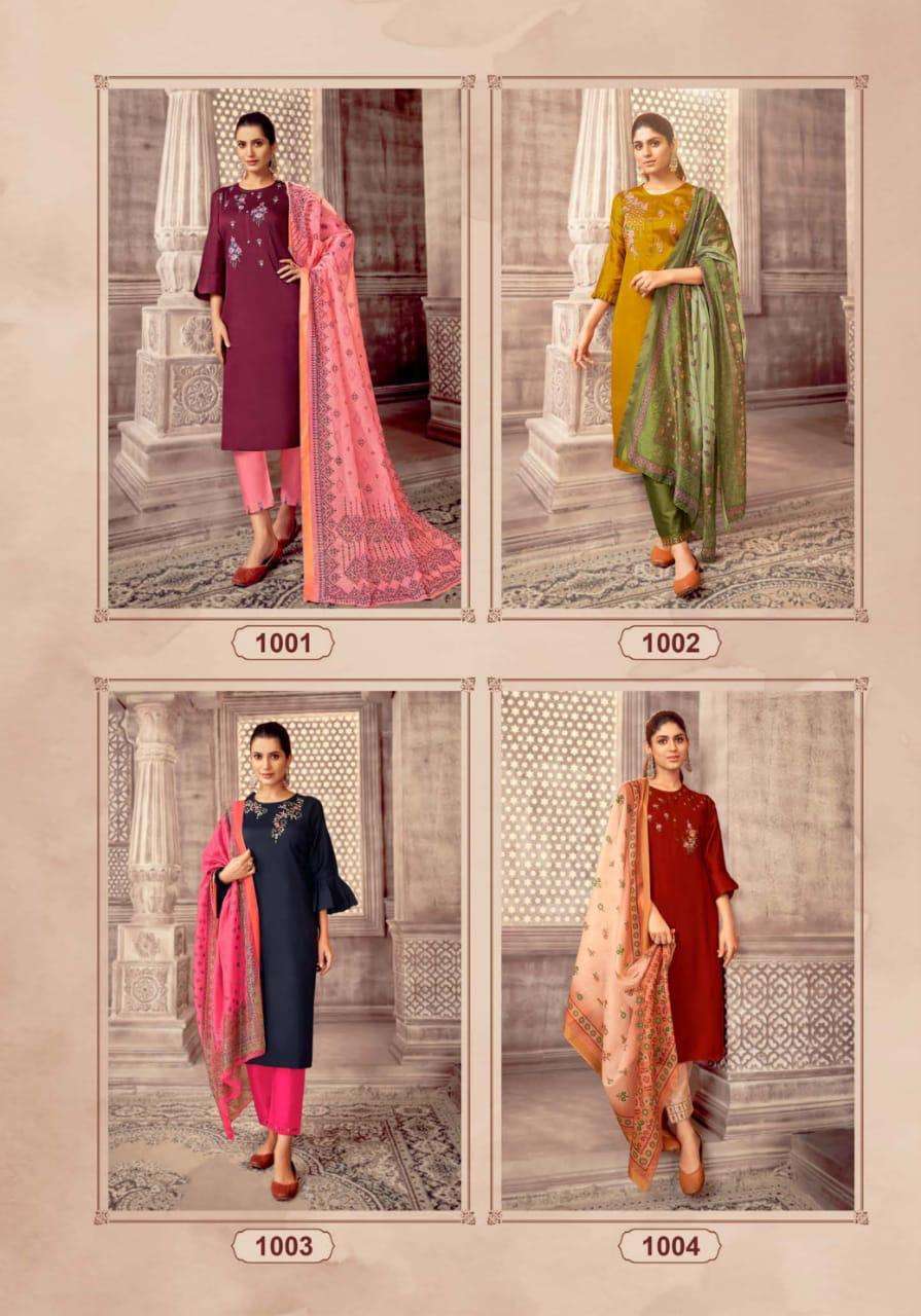 Neeza Vol 1 Suryajyoti Wholesale Online Lowest Price Jam Satin Readymade Salwar Suit Set