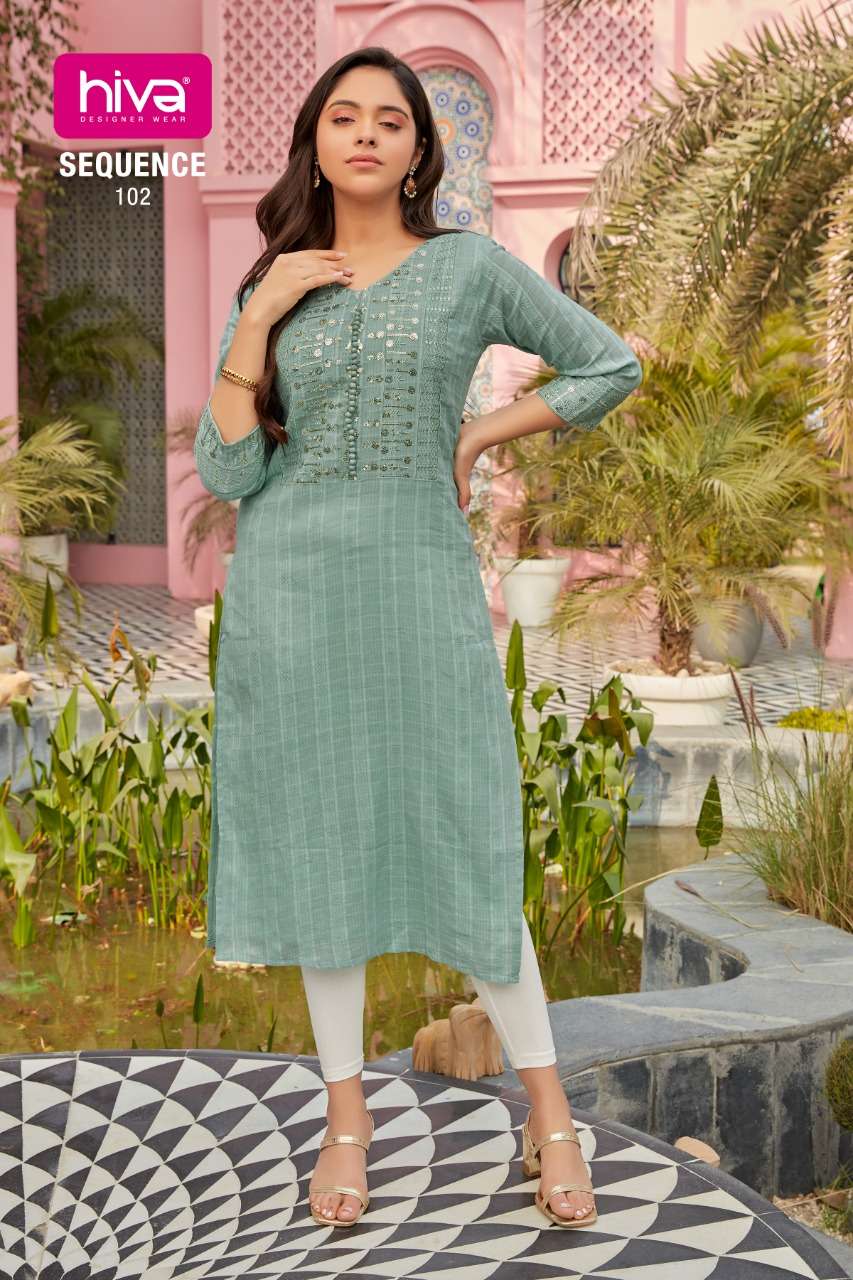 Sequence By Hiva Wholesale Online Viscose Lowest Price Kurtis Set
