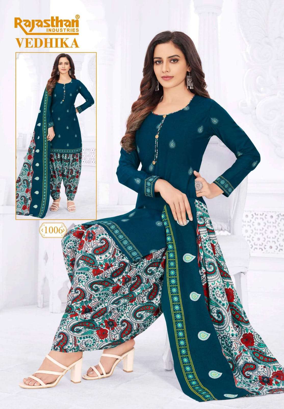Vedhika Vol 1 By Rajasthan Rayon Wholesale Online Lowest Price Salwar Suit Set