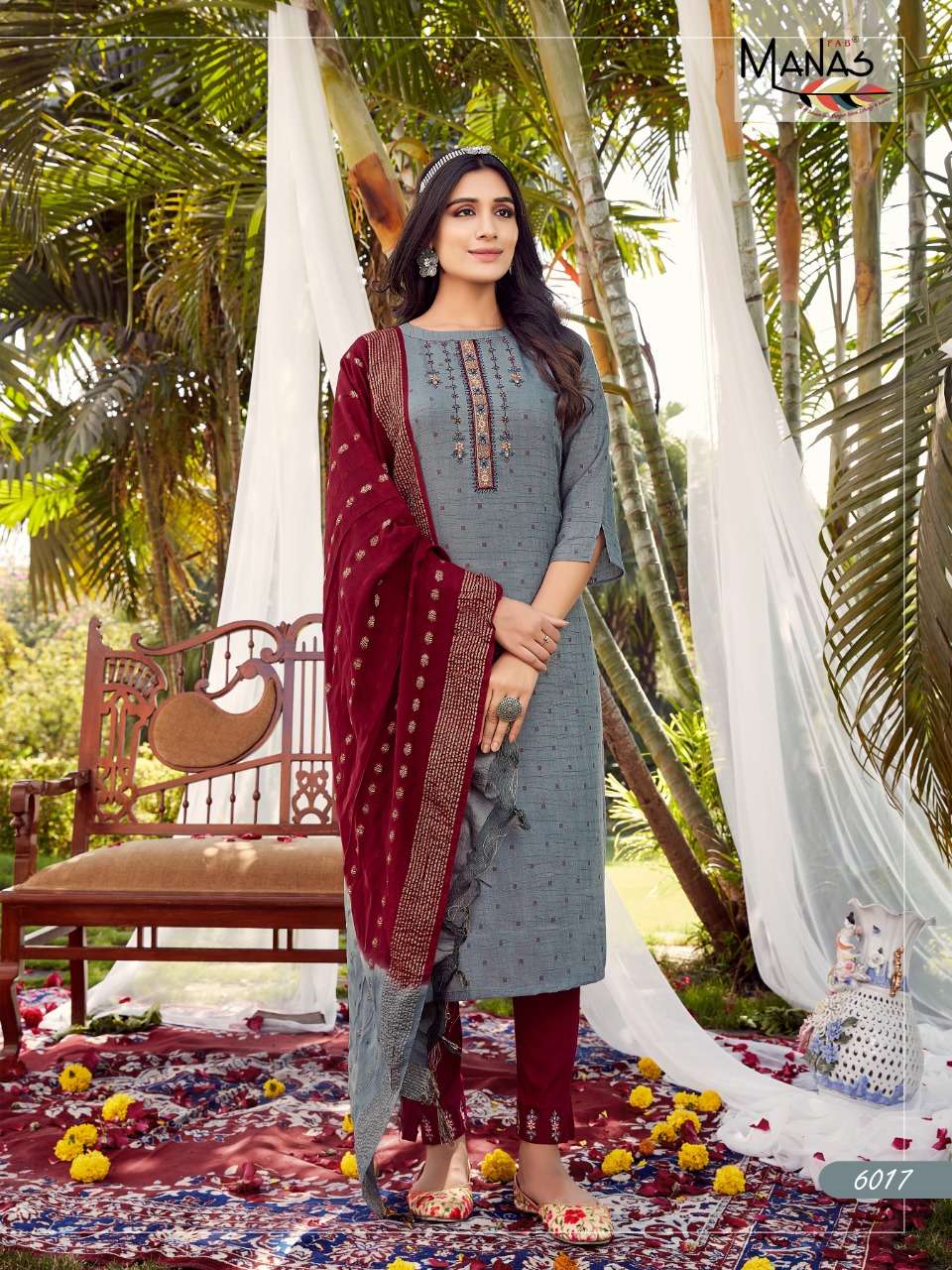 Arina Vol 3 Manas Fab Weaving Wholesale Price Lowest Kurtis Pant Dupatta Set