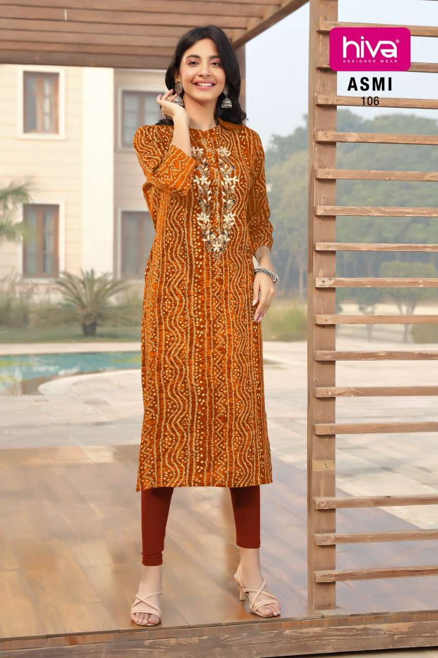 Asmi By Hiva Wholesale Online Lowest Price Rayon Kurtis Set