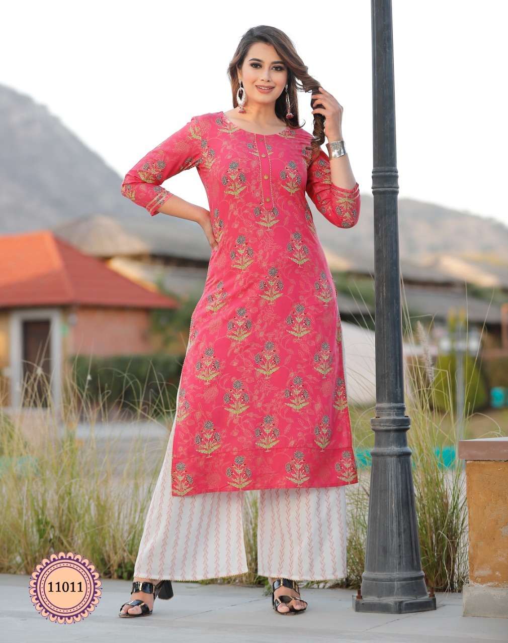 Biba Vol 11 By Diya Trends Wholesale online Rayon With Palazzo Lowest Price Manufacture Kurtis Set