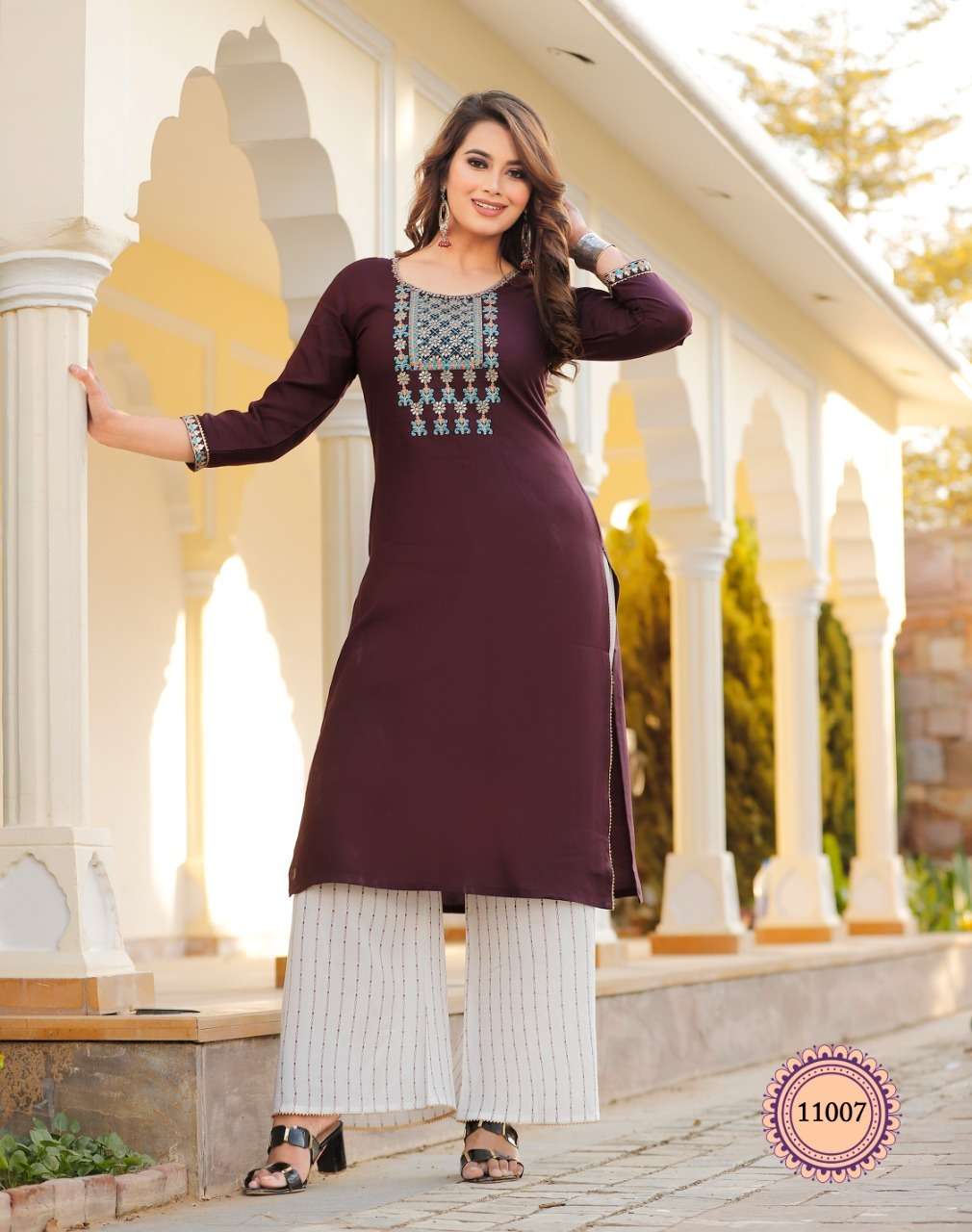 Biba Vol 11 By Diya Trends Wholesale online Rayon With Palazzo Lowest Price Manufacture Kurtis Set