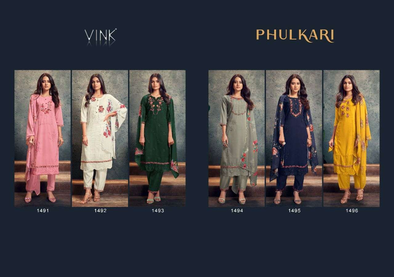 Phulkari By Vink Georgette Wholesale Online Lowest Price Manufacture Price Kurtis Pant Dupatta Set