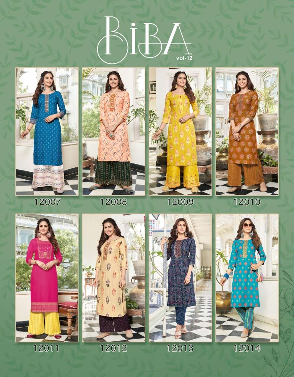 Biba Vol 12 By Diya Trends Wholesale online Rayon With Palazzo Lowest Price Manufacture Kurtis Set