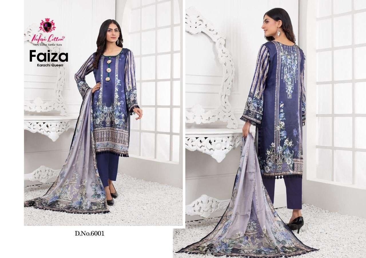 Faiza Karachi Queen Vol 6 By Nafisha Cotton Designer Wholesale Online Salwar Suit Set
