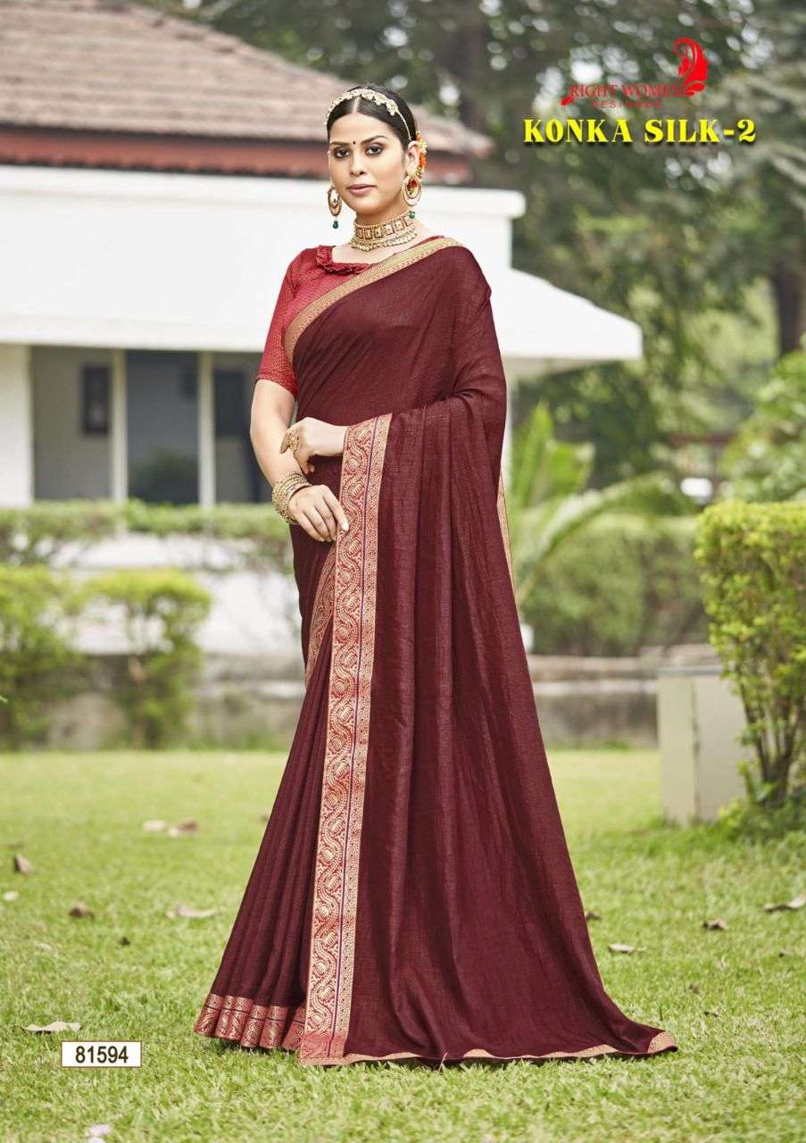 Konka Silk Vol 2 By Right Woman Designer Wholesale Online Sarees Set