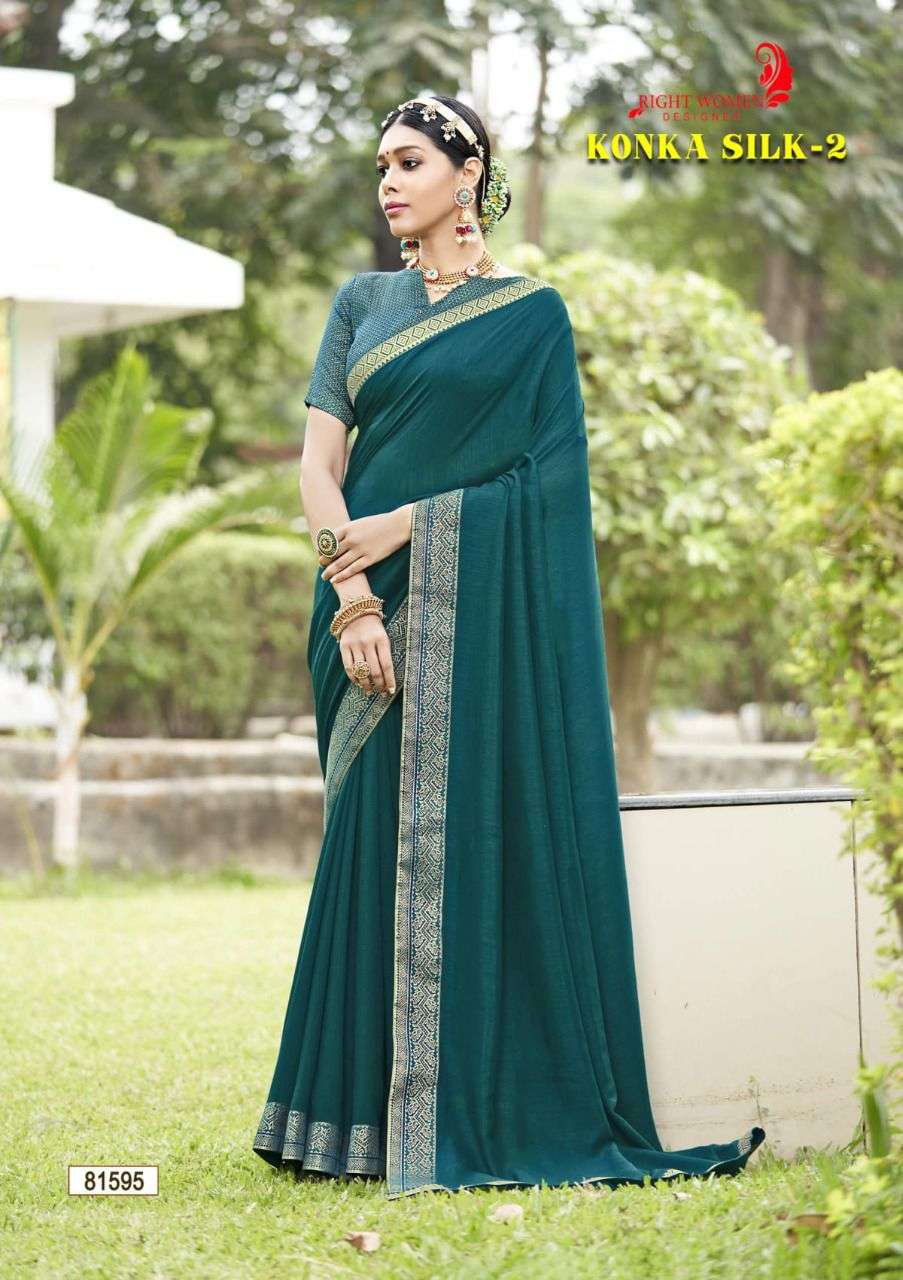 Konka Silk Vol 2 By Right Woman Designer Wholesale Online Sarees Set