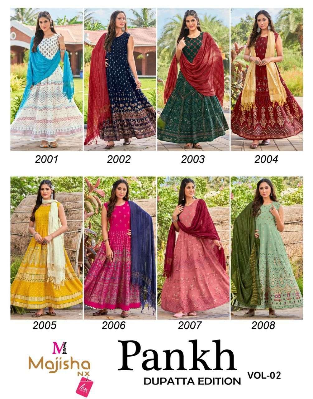 Pankh Vol 2 Majisha Nx Wholesale Online Kurtis With Dupatta Set