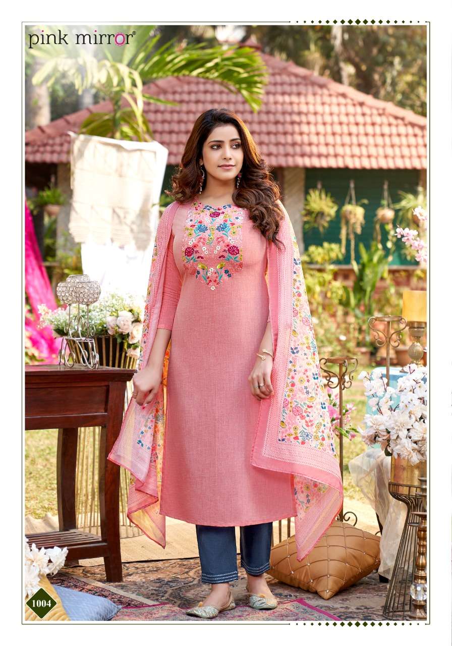 Precious By Pink Mirror Wholesale Online Kurtis Pant Dupatta Set
