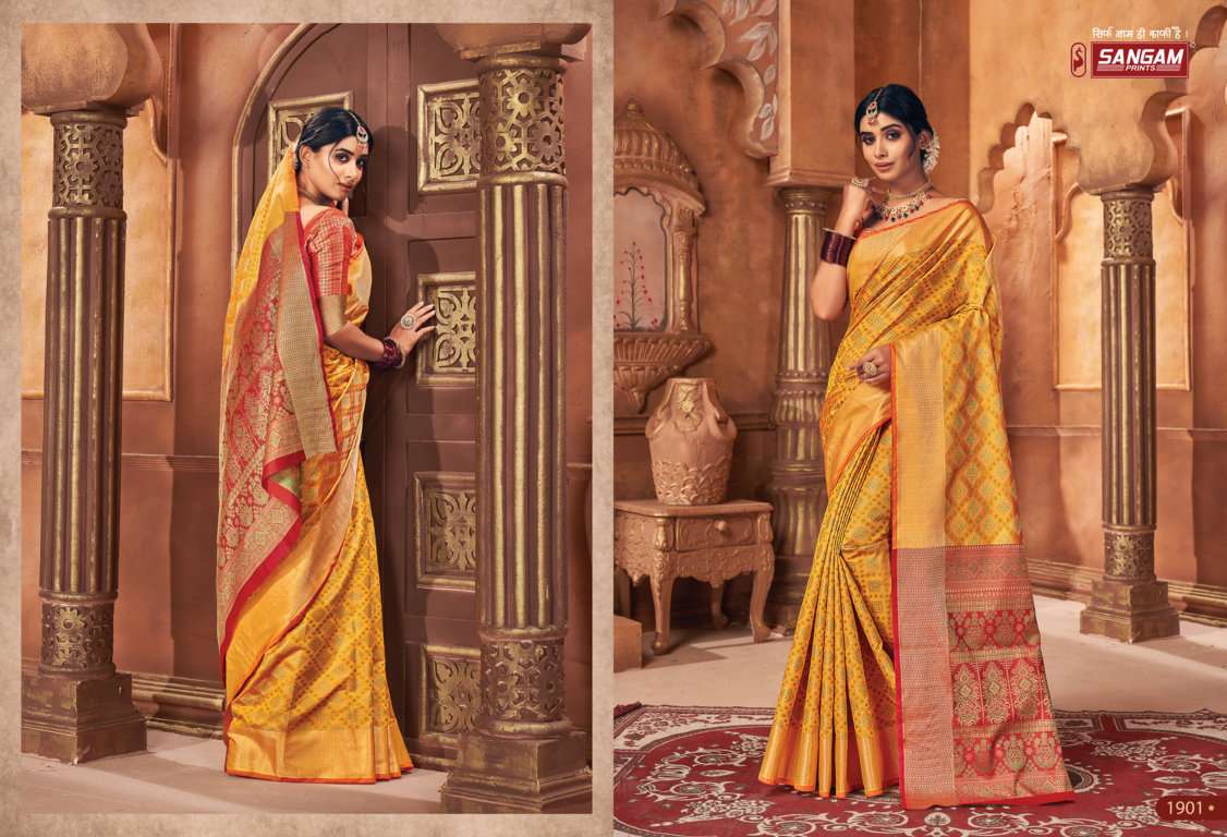Raj patola By Sangam Designer Silk Wholesale Online Sarees Set