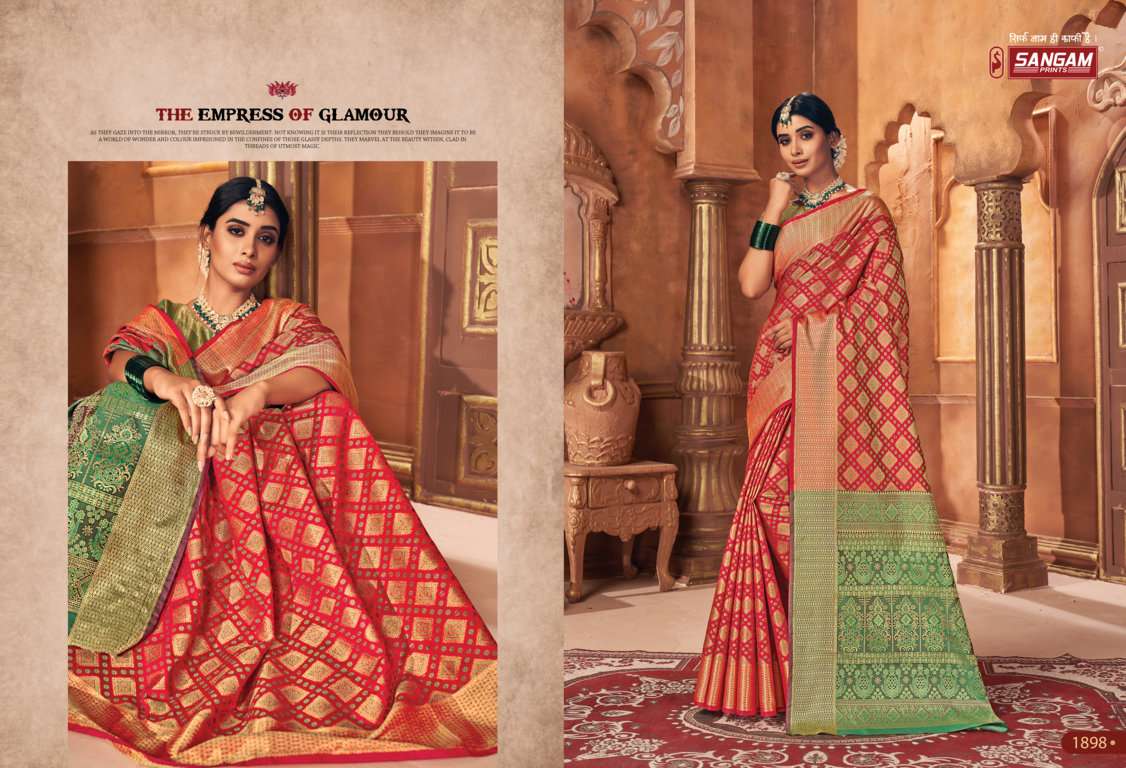 Raj patola By Sangam Designer Silk Wholesale Online Sarees Set