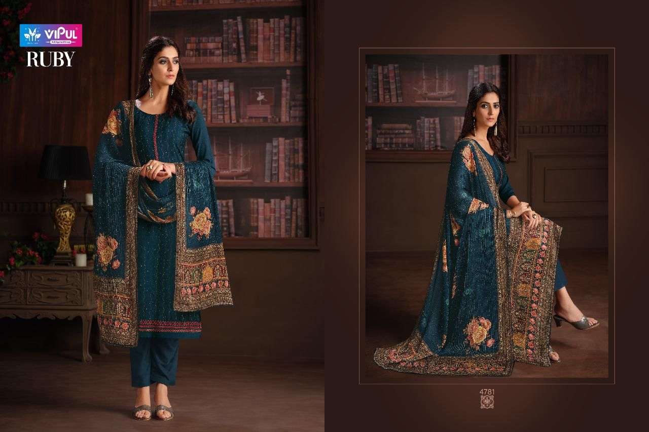 Ruby By Vipul Chinnon Wholesale Online Lowest Price Salwar Suit Set