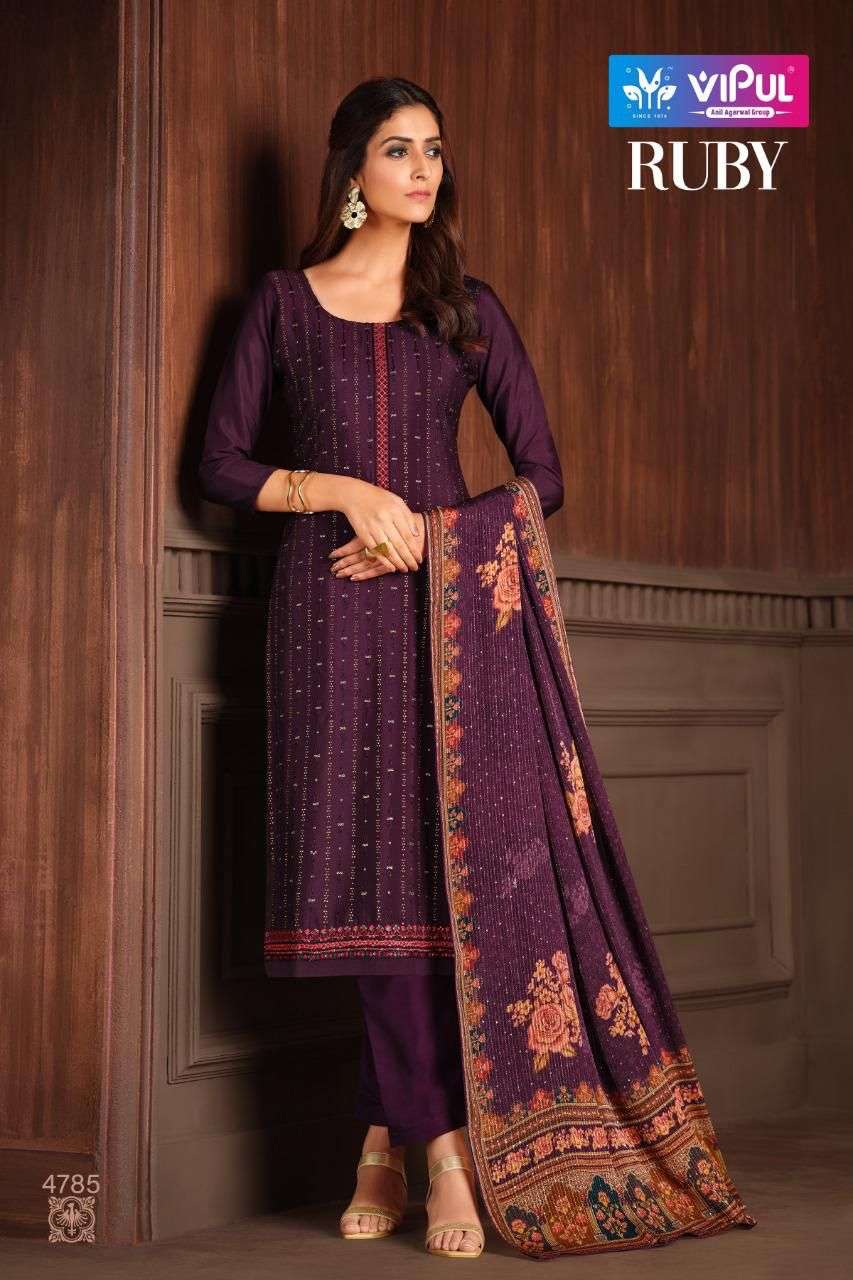 Ruby By Vipul Chinnon Wholesale Online Lowest Price Salwar Suit Set