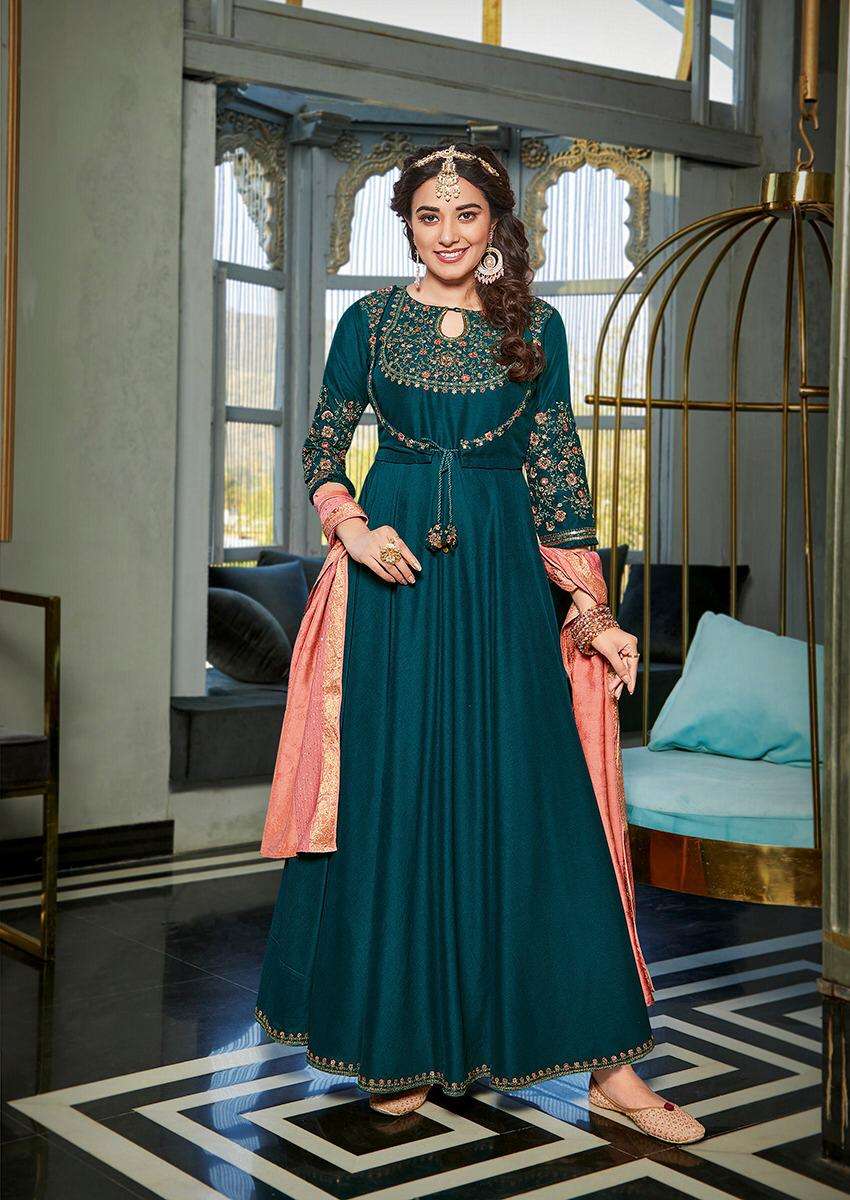Sundra Vol 2 By Koodee Latest Viscose Designer Wholesalers Online Lowest Price Fancy Gown Kurtis With Dupatta Set
