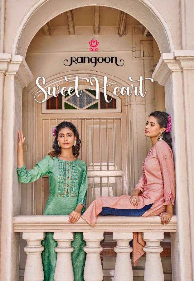 Sweet Heart By Rangoon Wholesale Online Lowest Price Cotton Lining Kurtis Set