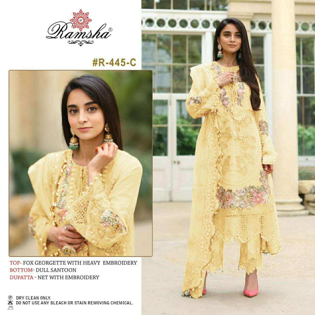 #R-445 nx By Ramsha Designer Wholesale Online Salwar Suit Set