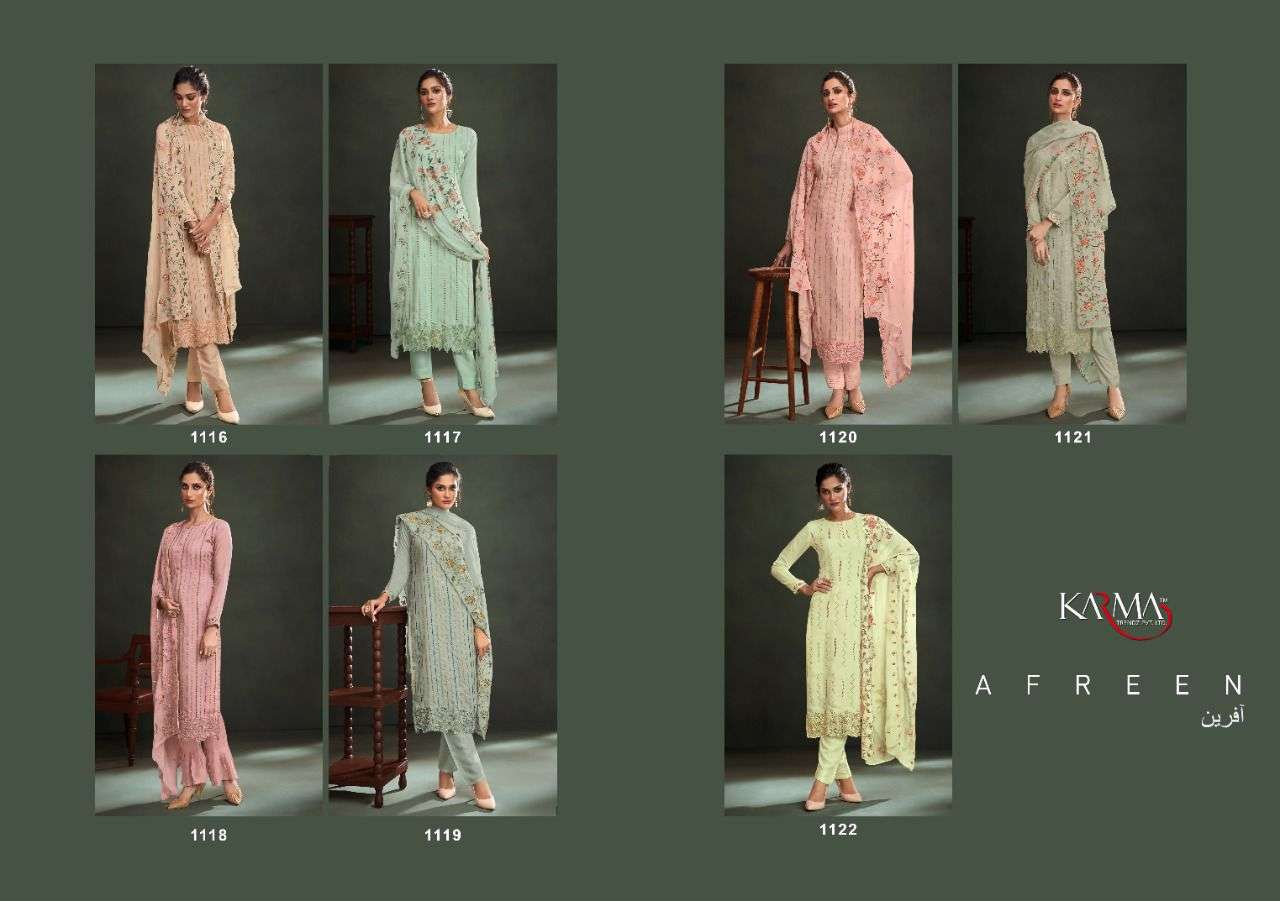 Afreen By Karma Designer Wholesale Online Salwar Suit Set