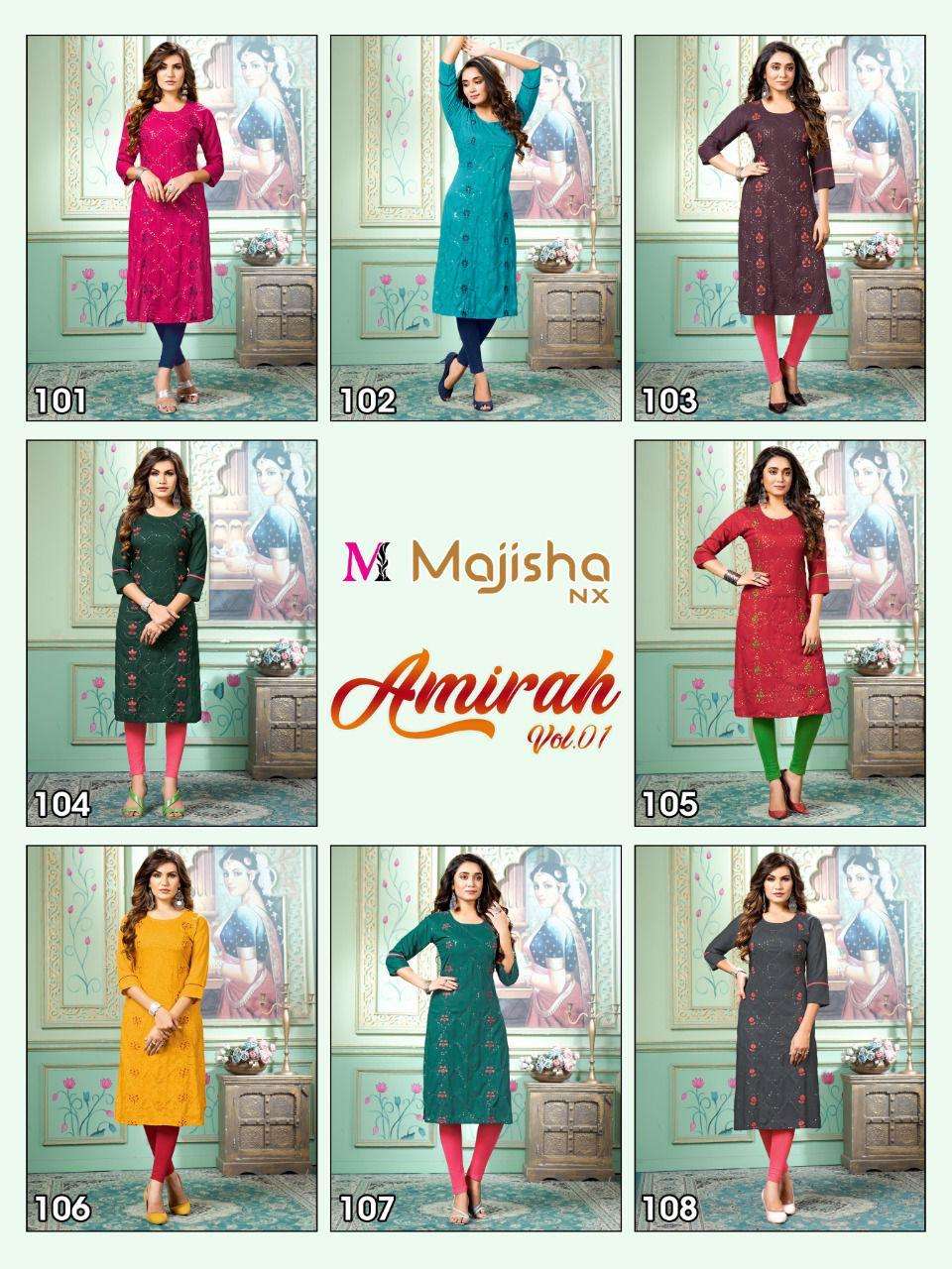 Amirah Vol 1 By Majisha Nx Designer Wholesale Online Kuratis Set