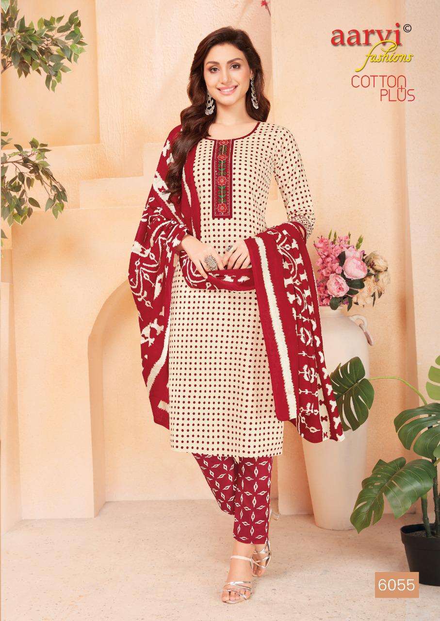 Cotton Plus By Aarvi Fashion Designer Wholesale Online Material Salwar Suit Set