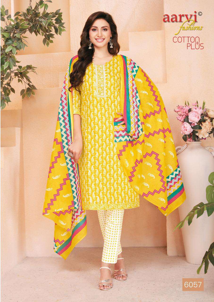 Cotton Plus By Aarvi Fashion Designer Wholesale Online Material Salwar Suit Set