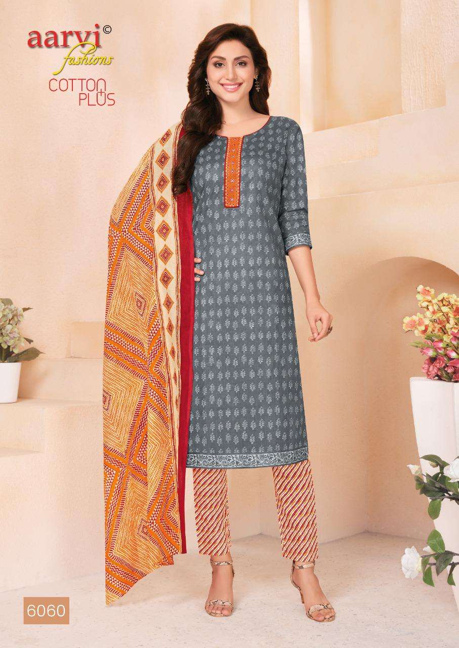 Cotton Plus By Aarvi Fashion Designer Wholesale Online Material Salwar Suit Set
