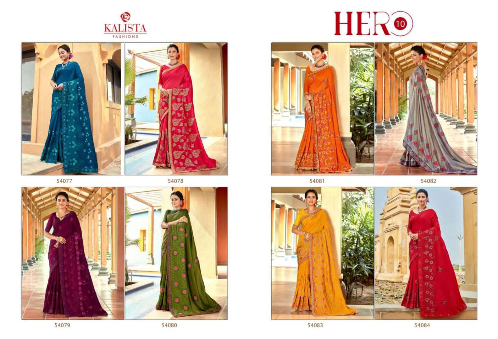 Hero Vol - 10 By Kalista Designer Wholesale Online Sarees Set