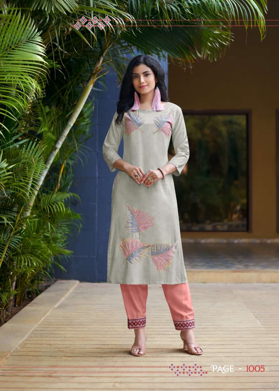 Jasmin By Rangjyot Designer Wholesale Online Kurtis With Pant Set
