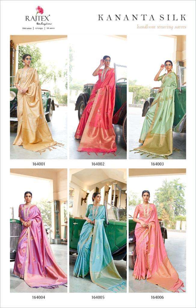 Kananta Silk By Raj Tex Designer Wholesale Online Sarees Set