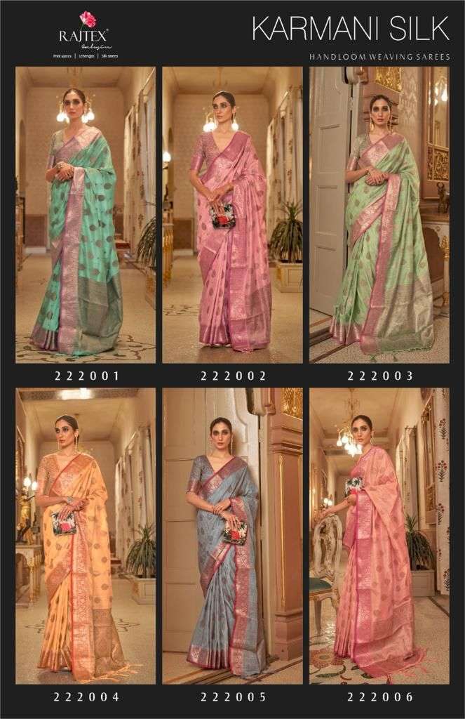 Karmani Silk By Rajtex Designer Wholesale Online Sarees Set