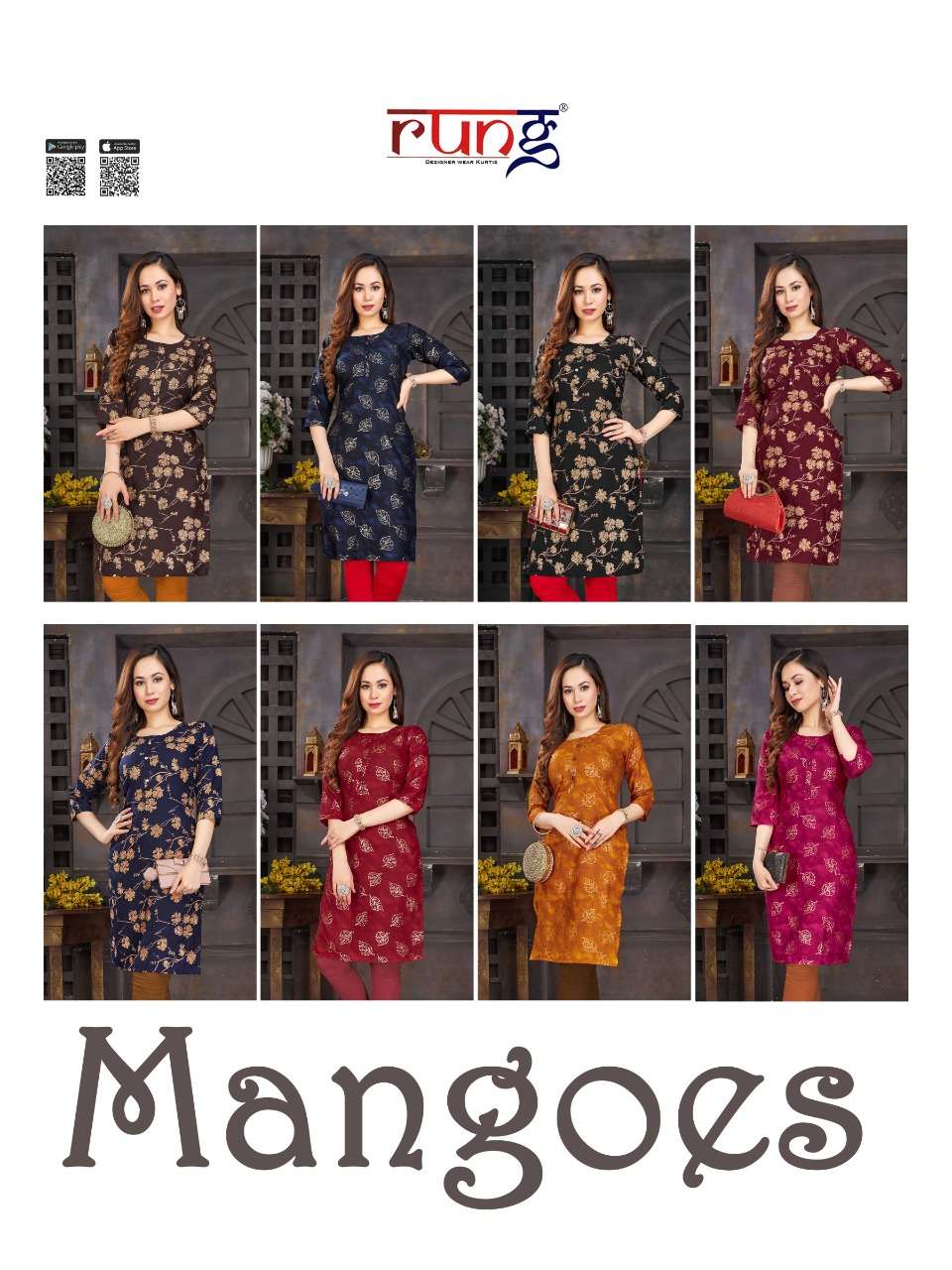 Mangoes By Rung Designer Rayon Wholesale Online Kuratis Set