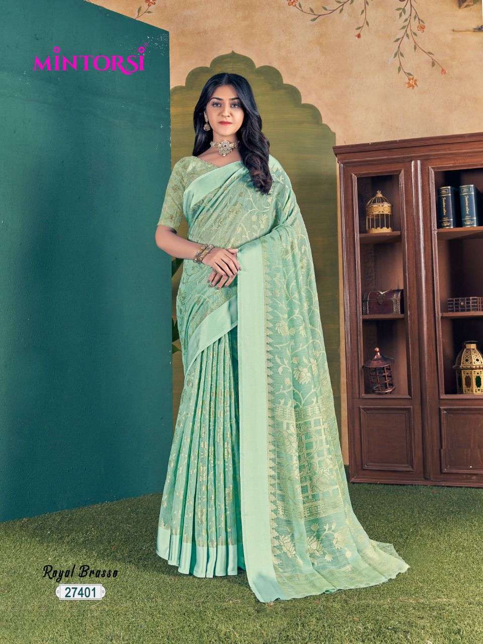 Royal Brasso By Mintorsi Designer Wholesale Online Sarees Set